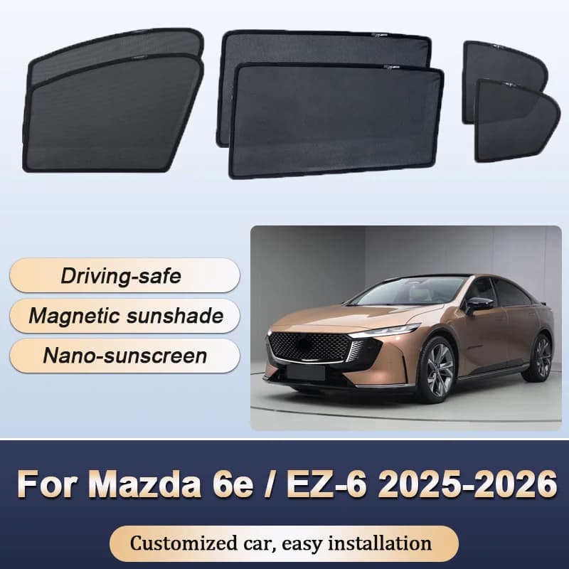 Parasole per Mazda 6e EZ-6 2025 2026 J90A, Tende Magnetiche Isolanti Termiche, Visiera Privacy per Finestrini, Accessori Auto