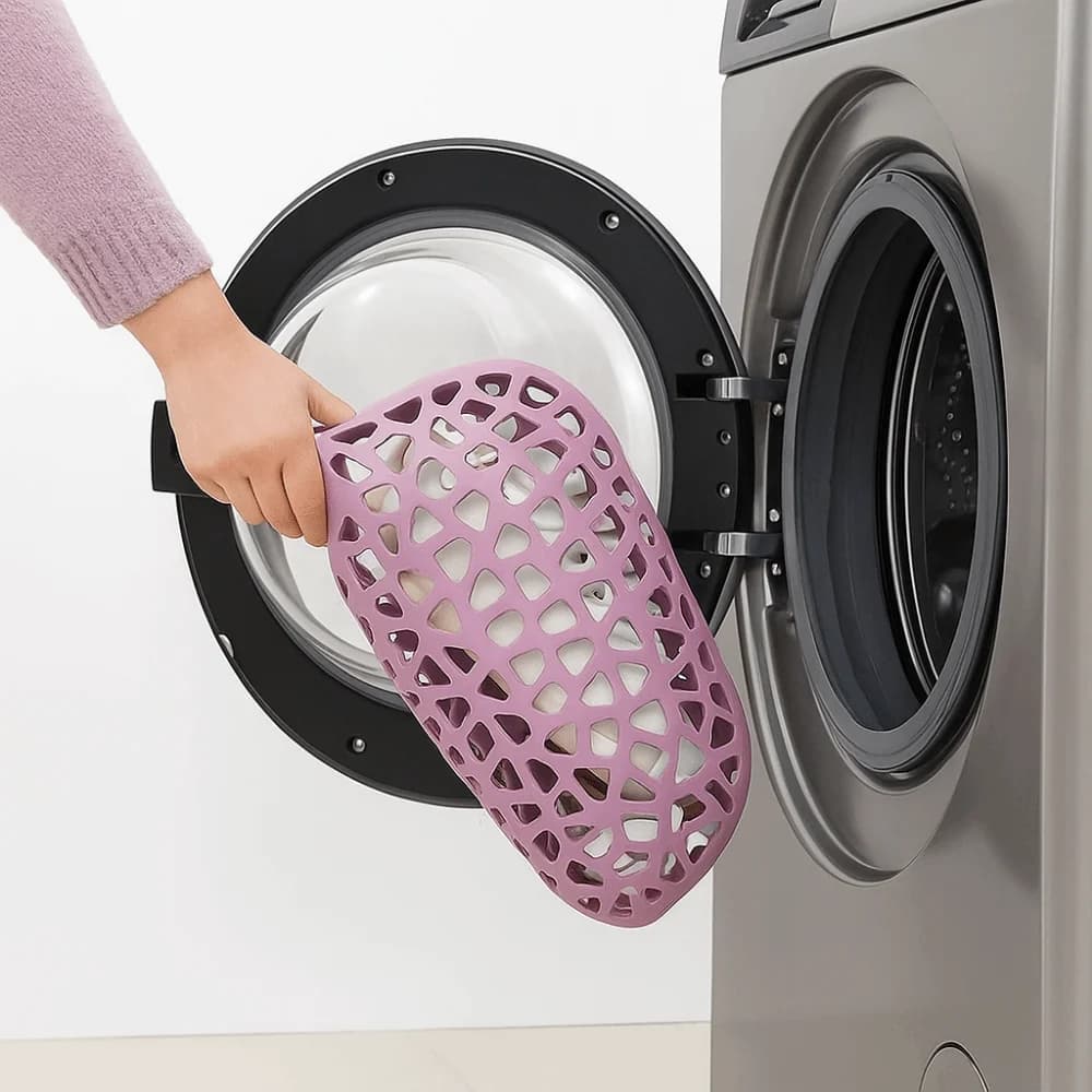 2Pcs Silicone Shoe Washing Machine Bag Reusable Anti-Deformation Shoe Cleaning Bag Easy to Clean Shoe Protection Bag Sneaker