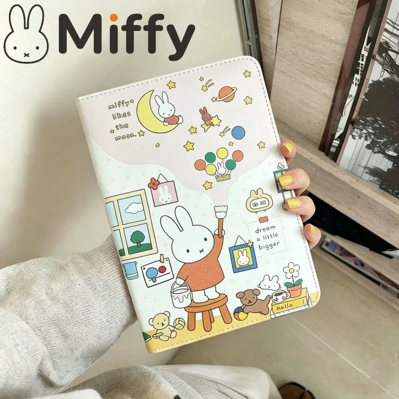 Kawaii Miffy B6 Illustrated Notebook Colored Pages Thick Paper Smooth Writing Printed Journal Diary Planner Student Office New