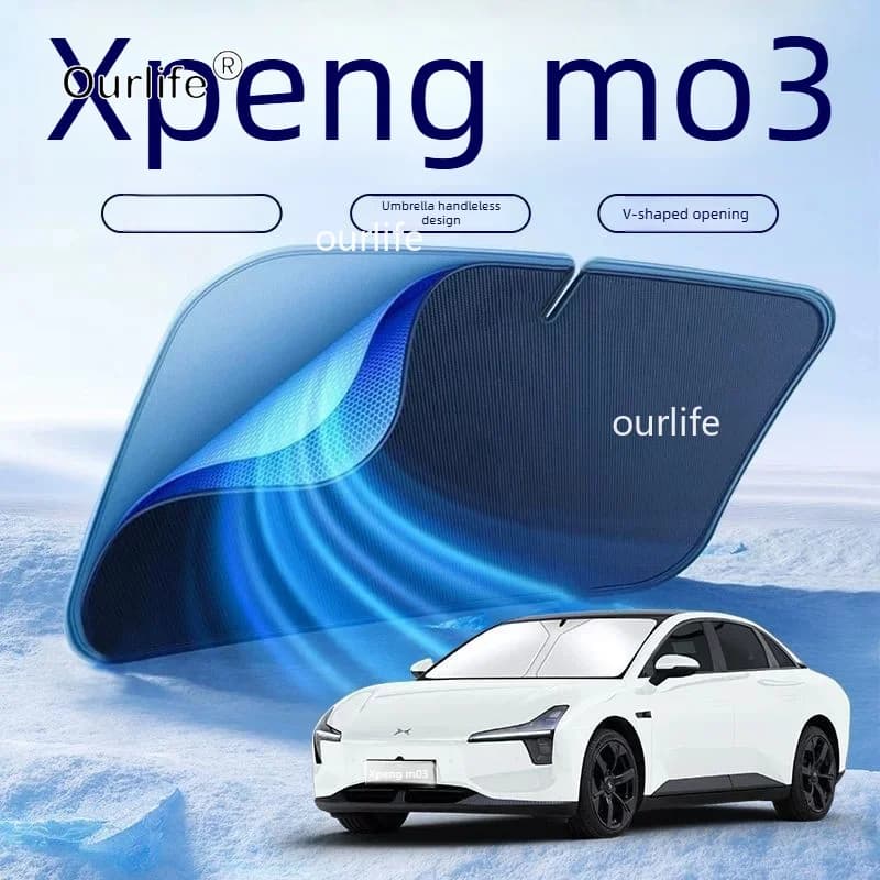 For Xpeng MO3 2026 2027 Car Sunshade Front Windshield Shade Cover Foldable Sun Shade Heat Insulation Accessories