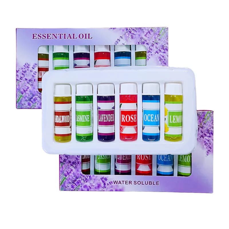 5ml x 6 pezzi oli essenziali naturali solubili in acqua per diffusore umidificatore rosa lavanda gelsomino oceano limone sandalo