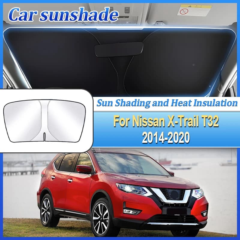 Per Nissan X-Trail T32 2014 2015 2016 ~ 2020 Auto Protezione Solare Anti-Uv Anello In Acciaio Parabrezza Anteriore Parasole Visiera parasole Accessori