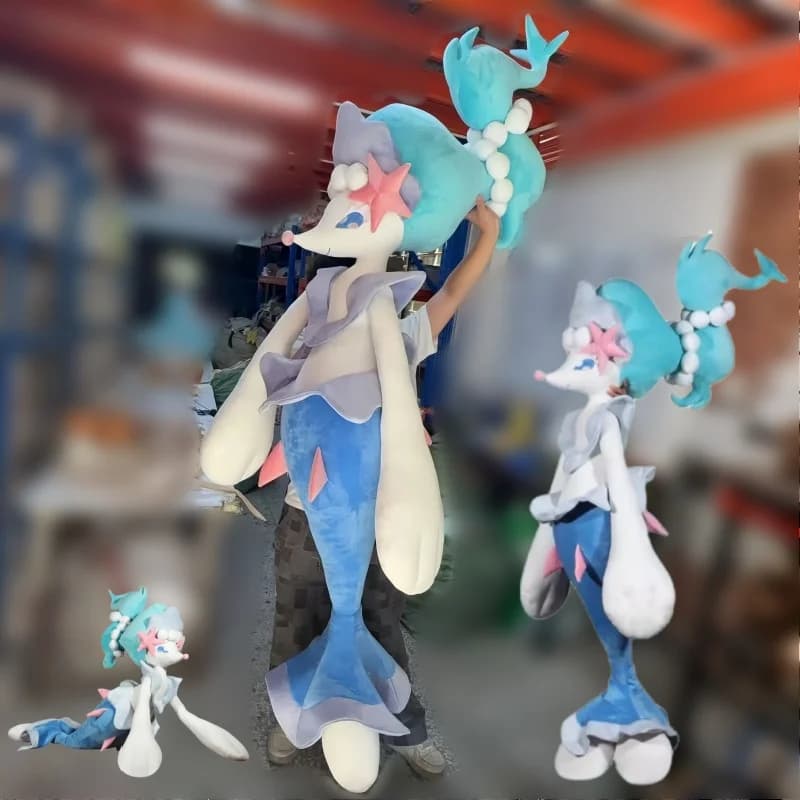 Peluche Pokemon Primarina 180CM, Grande, Cartone Animato, Kawaii, Morbido e Confortevole, Regalo per Bambini