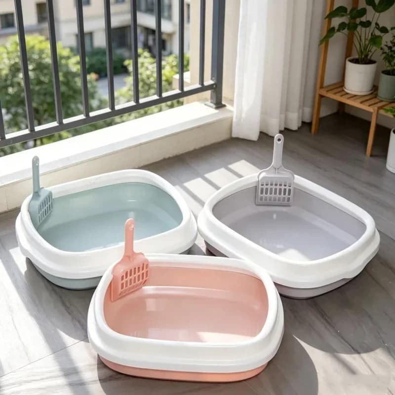 Lettiera per gatti semi-chiusa anti-schizzo, toilette per animali domestici, vasca igienica per gatti, per uso quotidiano in casa, forniture per animali domestici