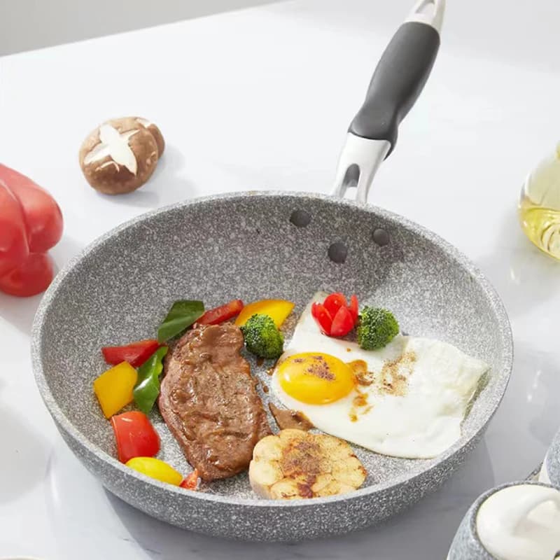 Durevole antiaderente Wok Padella Pentola in ceramica Casa Bistecca per uova Padella Pancake Fritto Fornello a induzione Stufa a gas Pentola speciale