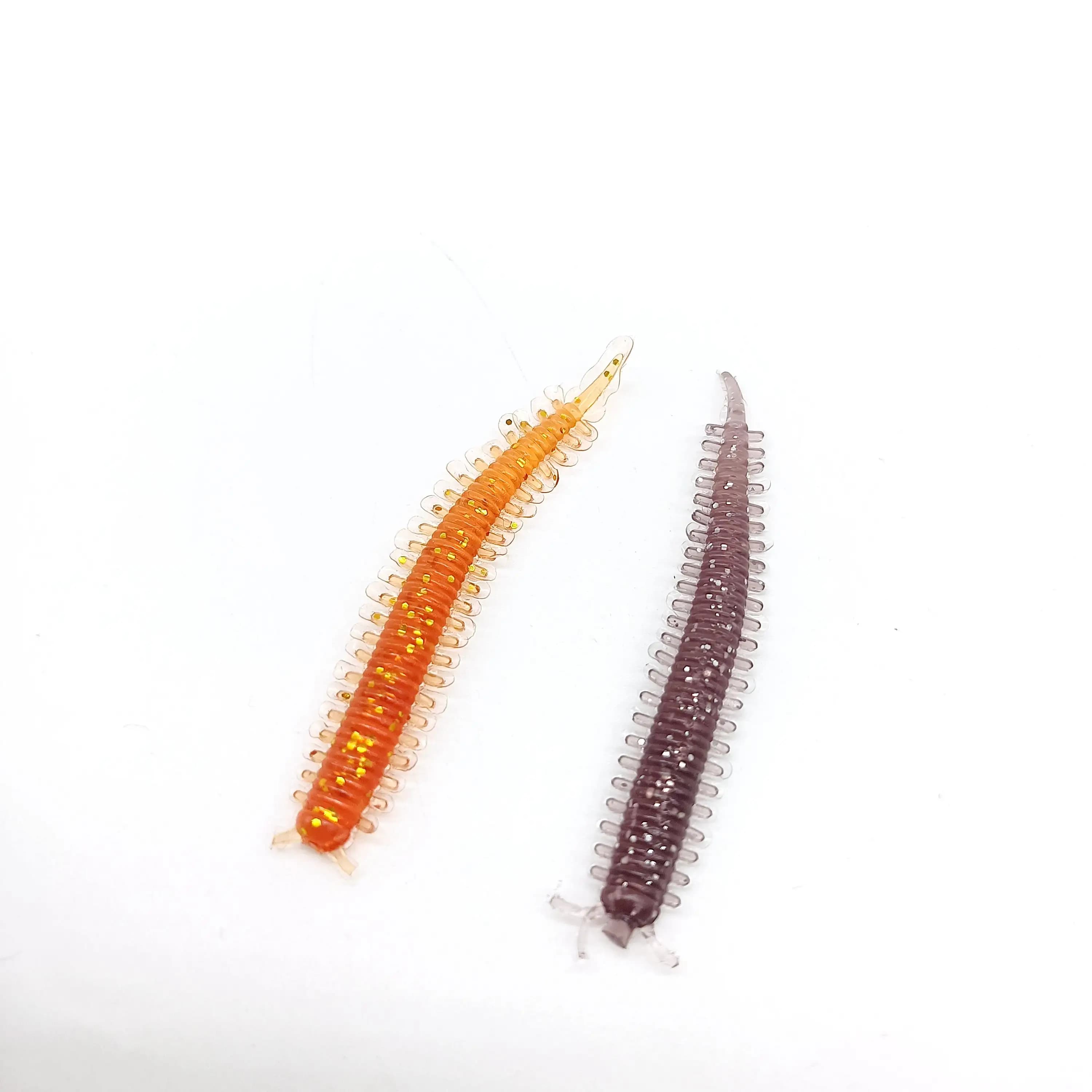 DUODUOYU 20PCS Bionic Centipede Richiamo Morbido di Pesca 0.8g/55 millimetri Esca In Silicone Verme Esca Artificiale Piccoli Esche Accessori Per la Pesca