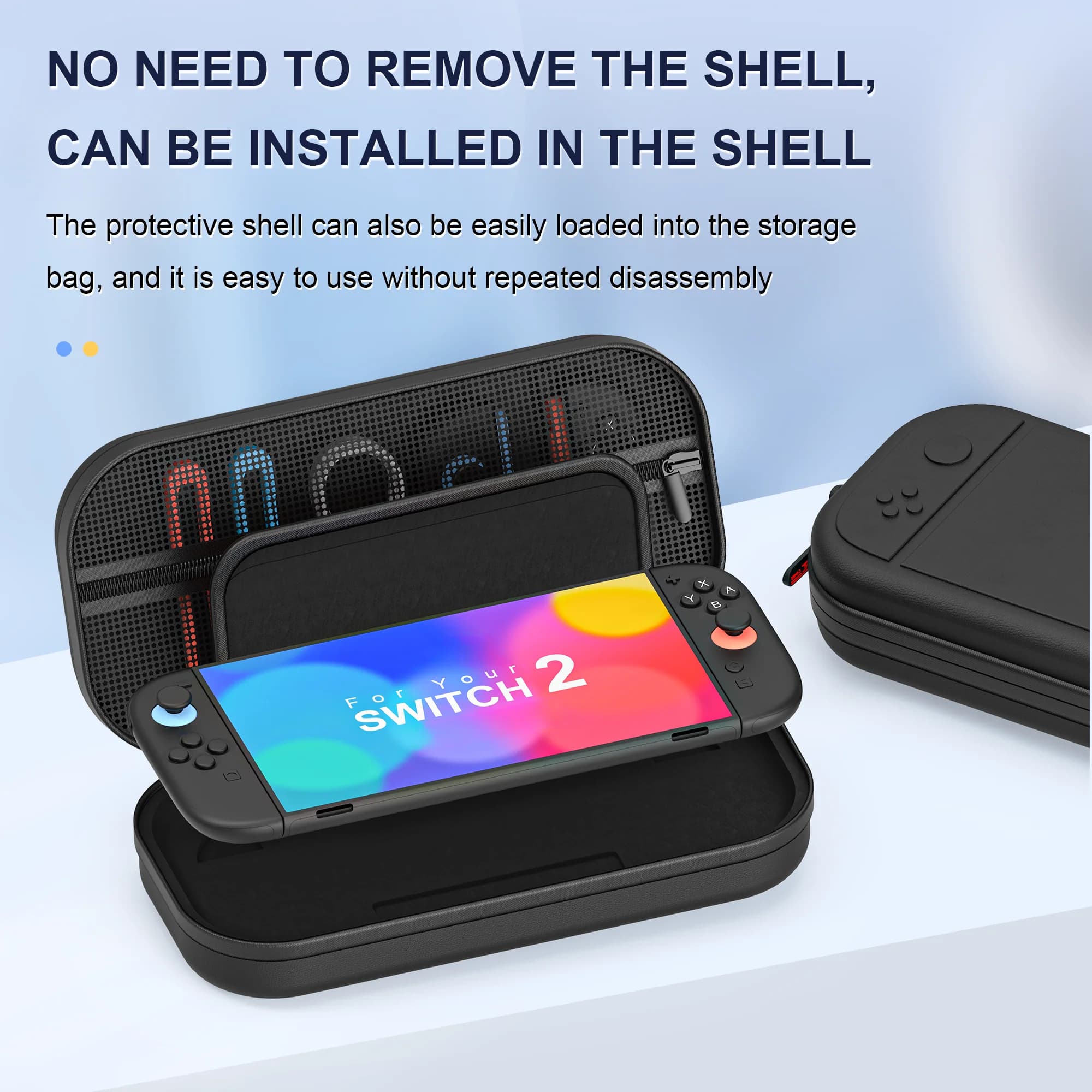 Custodia da Viaggio Rigida Impermeabile Portatile per Nintendo Switch, Borsa Organizer Antiurto per Console e Accessori