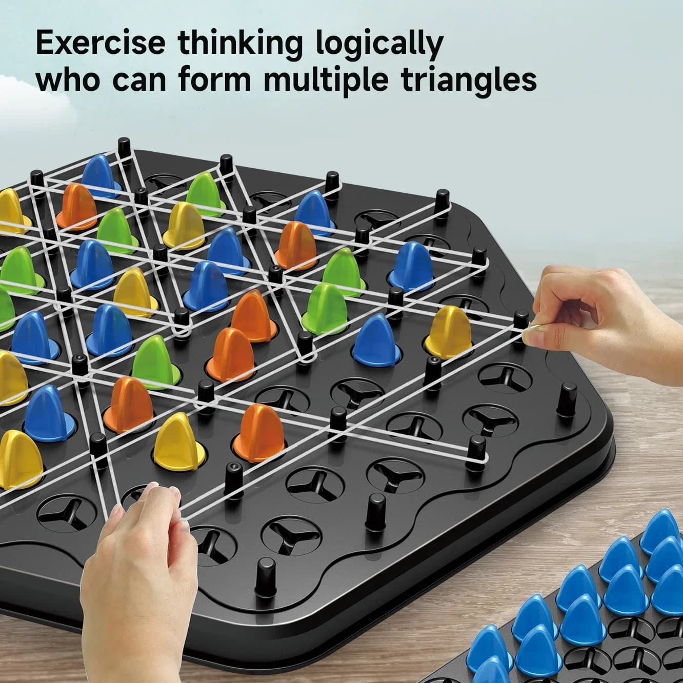 Triangolo Scacchi Duello Gioco da tavolo Interazione familiare Esercizio Pensiero Abilità logica Giocattolo Multigiocatore Desktop Delizia Lotta Giocattolo Regalo