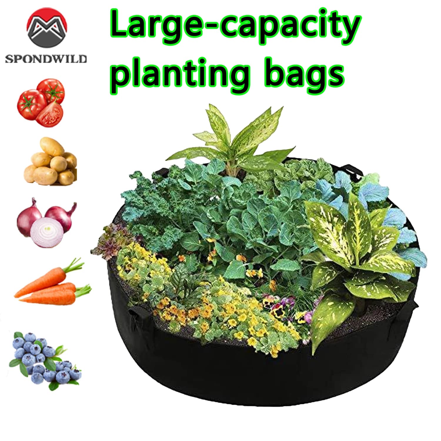 Garden Planting Bag Flowering Jar Nonwoven Fabric Container For Breathable Planting Bag Vegetable Pomodoro Potatoes