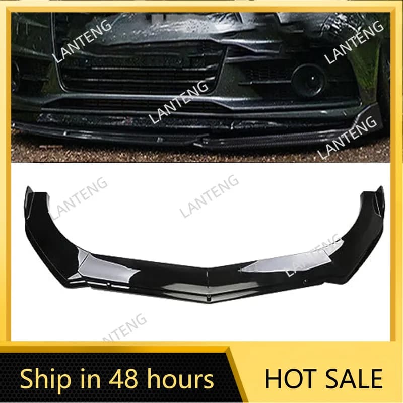 Front Bumper Splitter Lip For A-udi A3 A4 A5 A6 A7 B7 B8 Car Spoiler Diffuser Deflector Bumper Cover Body Kit Trims Protector