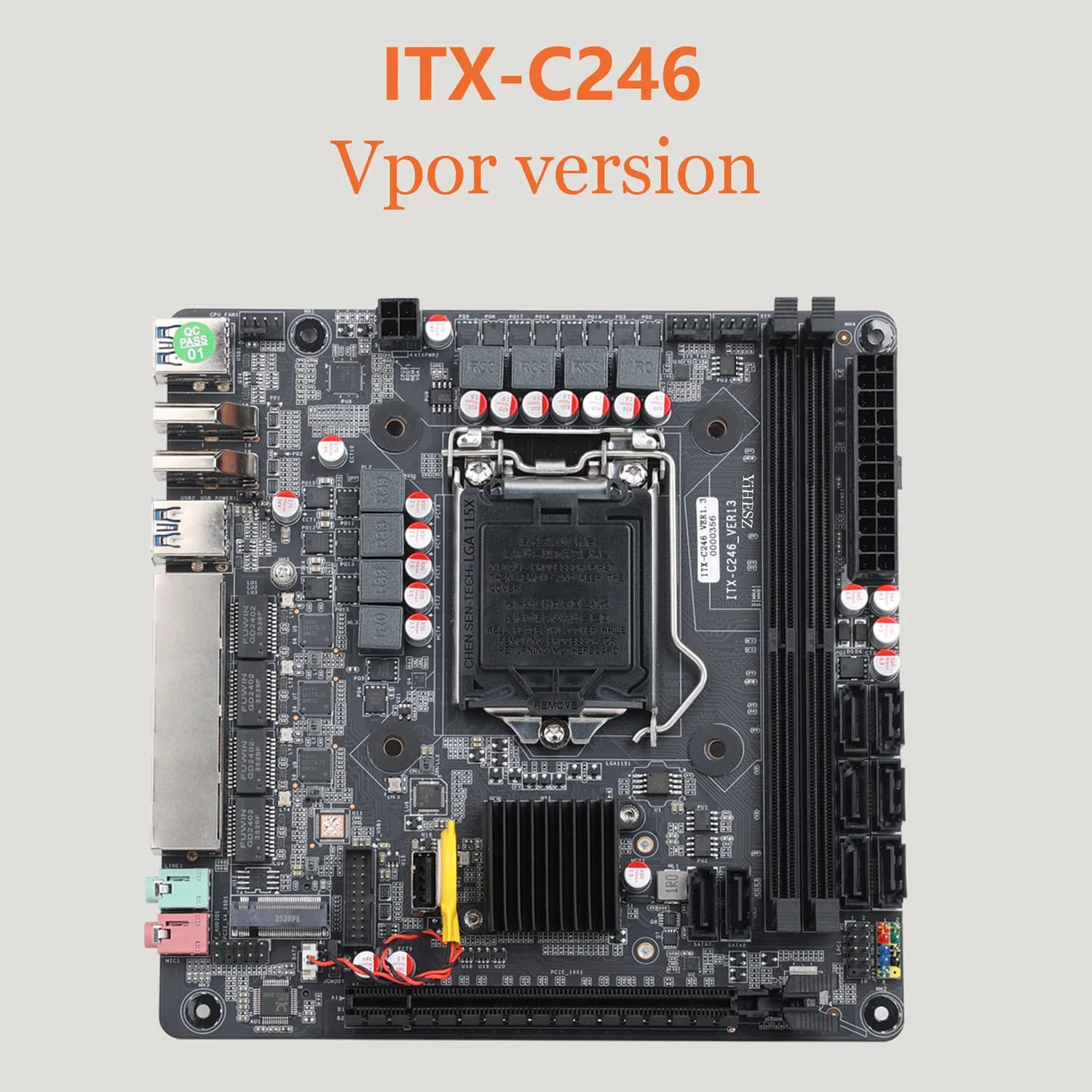 Scheda madre C246 Mini-ITX Scheda madre NAS a 8 alloggiamenti i219 Vpro Gigabit M.2 Nvme 8 SATA 3.0 Supporto Raid i3/i5/i7 6/8/9th E-2100/2200