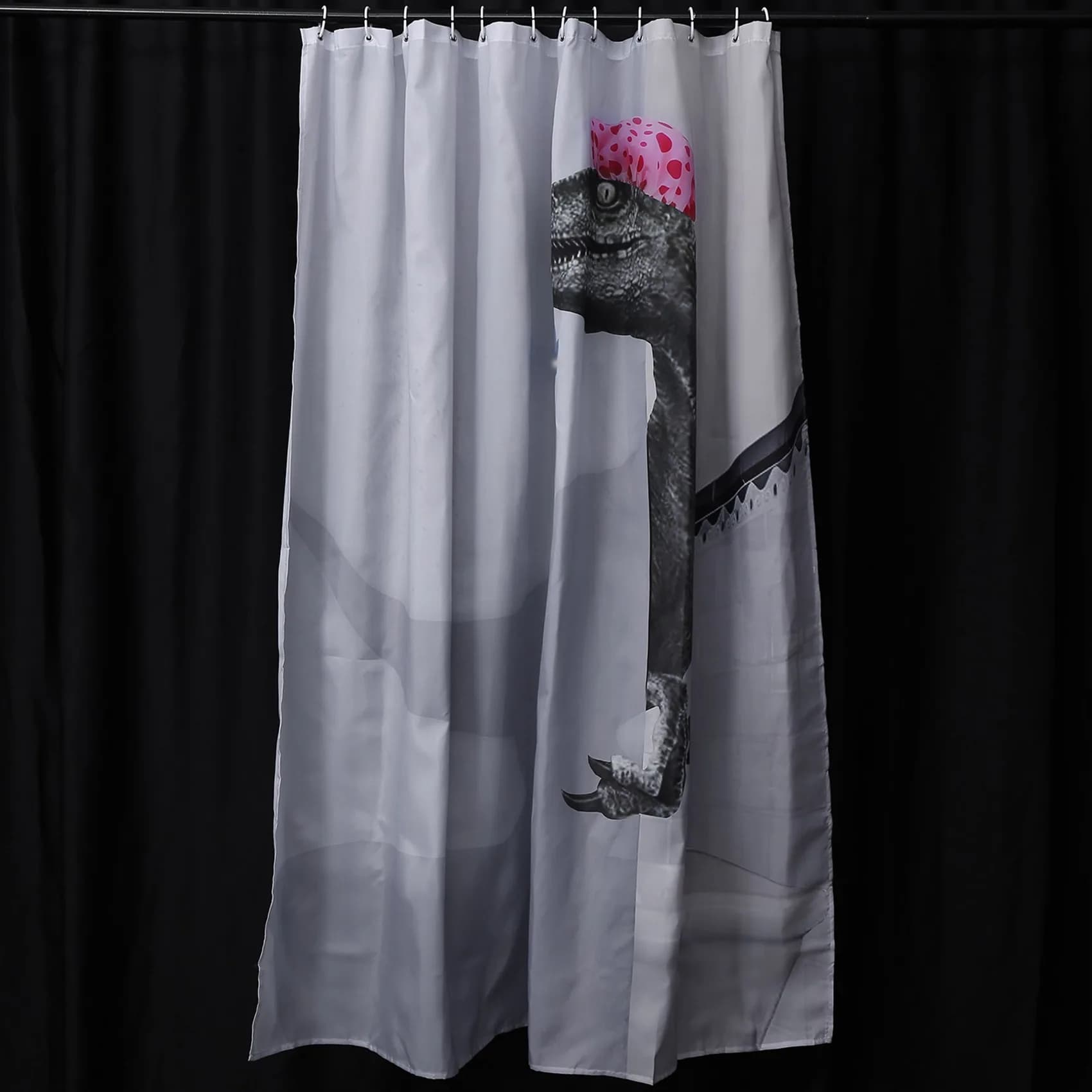 SEWS-2X Tenda da doccia con stampa di dinosauri adorabili, tenda da doccia impermeabile per bagno, accessori per doccia, tenda da bagno 180X180 cm