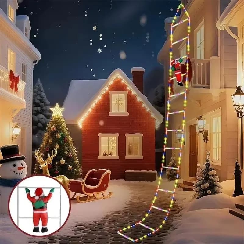 Christmas Climbing Figure Lights LED Outdoor String Lighting for Garden Yard Holiday Decor