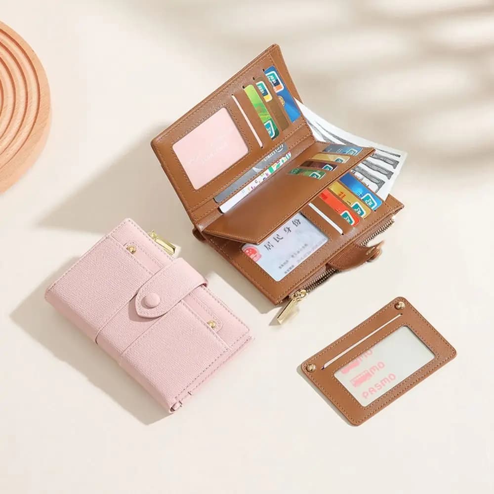 Porta Carte Portatile in PU, Borsa per Passaporto, Porta Biglietti, Pochette Pieghevole per Check-in Aereo, Custodia Multifunzionale per Passaporto, Borsa Portaoggetti da Donna