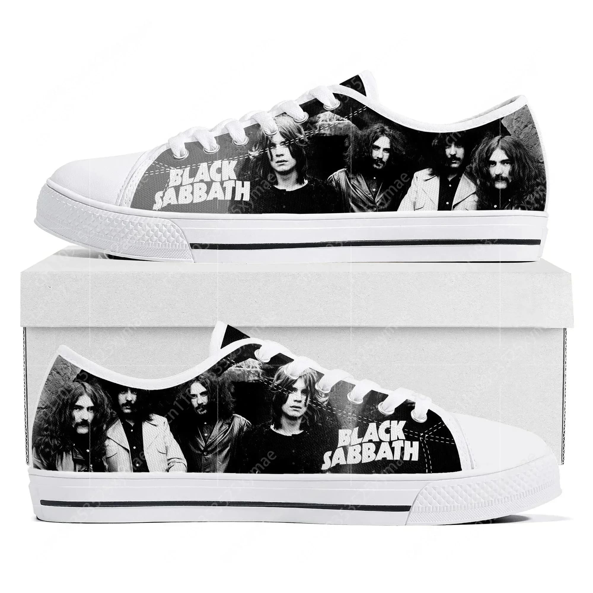 Black Heavy Metal Band Sabbath Low Top High Quality Sneakers Mens Women Teenager Canvas Sneaker Casual Couple Shoes