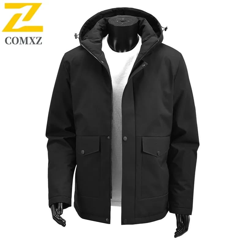Men winter working wind jacket, casual multifunctional jacket, waterproof windproof coat with hood for sports fishing clothing at camping