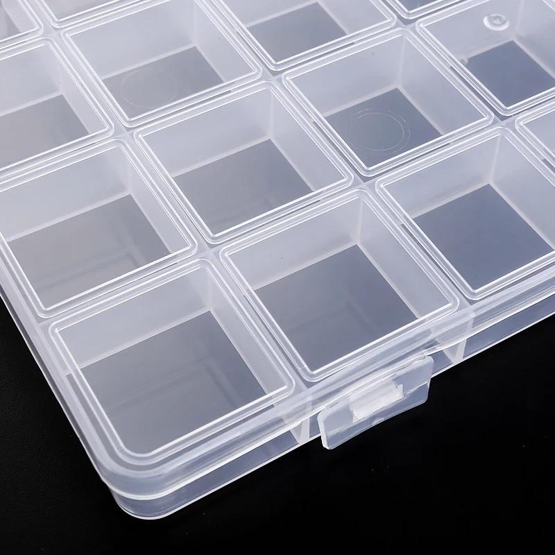 Transparent Bearing Boxes Transparent Plastic Bearing Box Empty Storage Glass for Earrings