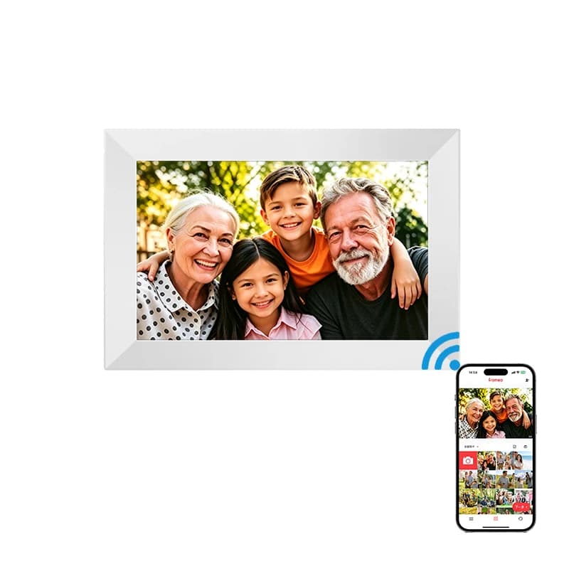 OEM Digital Frame Photo and Video Frameo 10.1 Inch IPS Smart Touchscreen Digital Wall Frame with Clock MP4/AVI