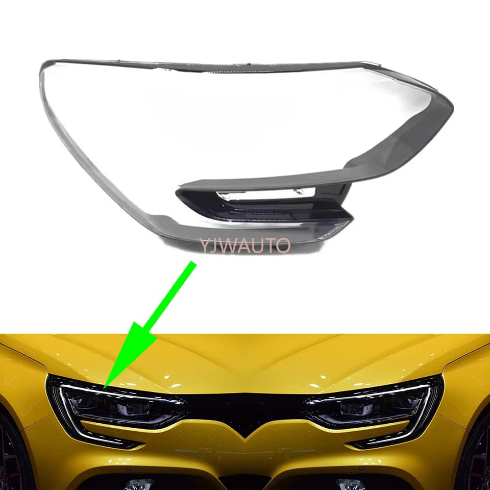 Per Renault Megane Samsung 2015 2016 ~ 2022 2023 Faro Lente Auto Faro Copertura di Vetro di Ricambio Lampada Anteriore Ombra Auto Borsette
