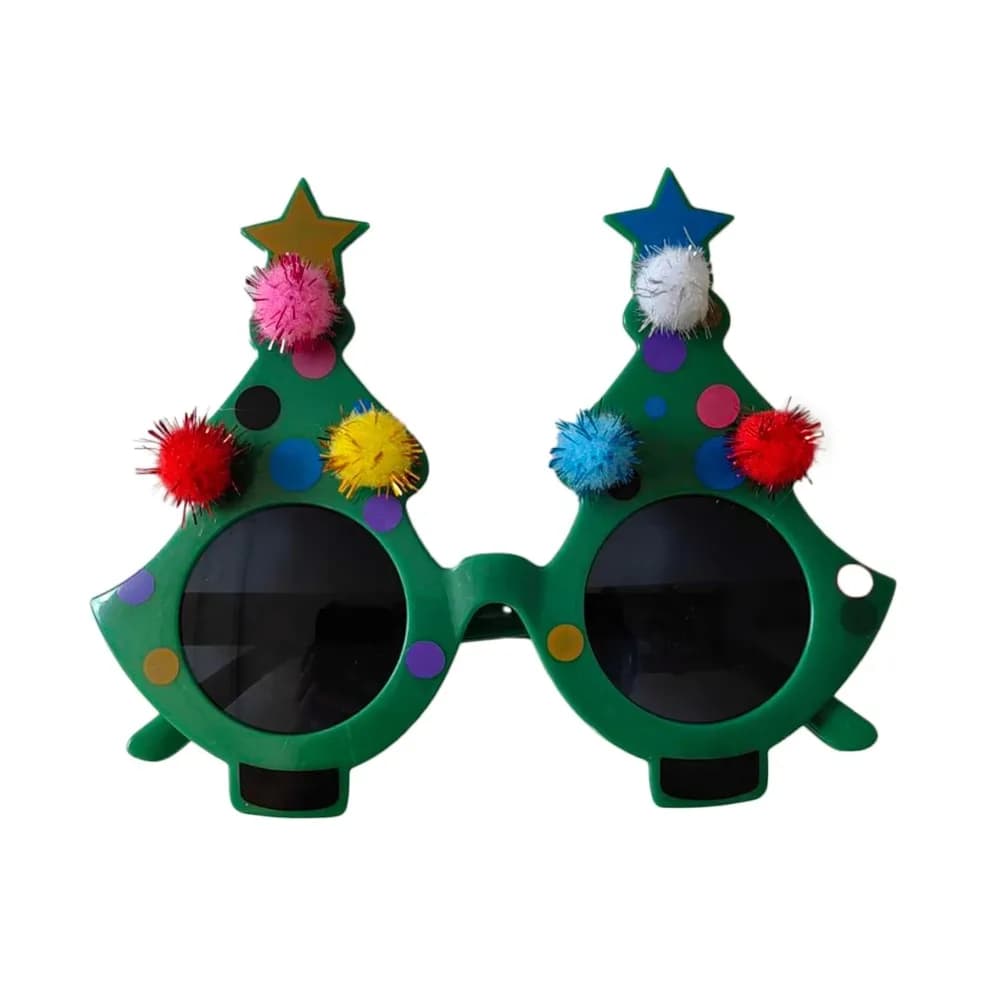 Happy Birthday Christmas Tree Glasses Sunglasses Funny Photo Prop Party Favors Supplies Plastics Christmas Tree Shape