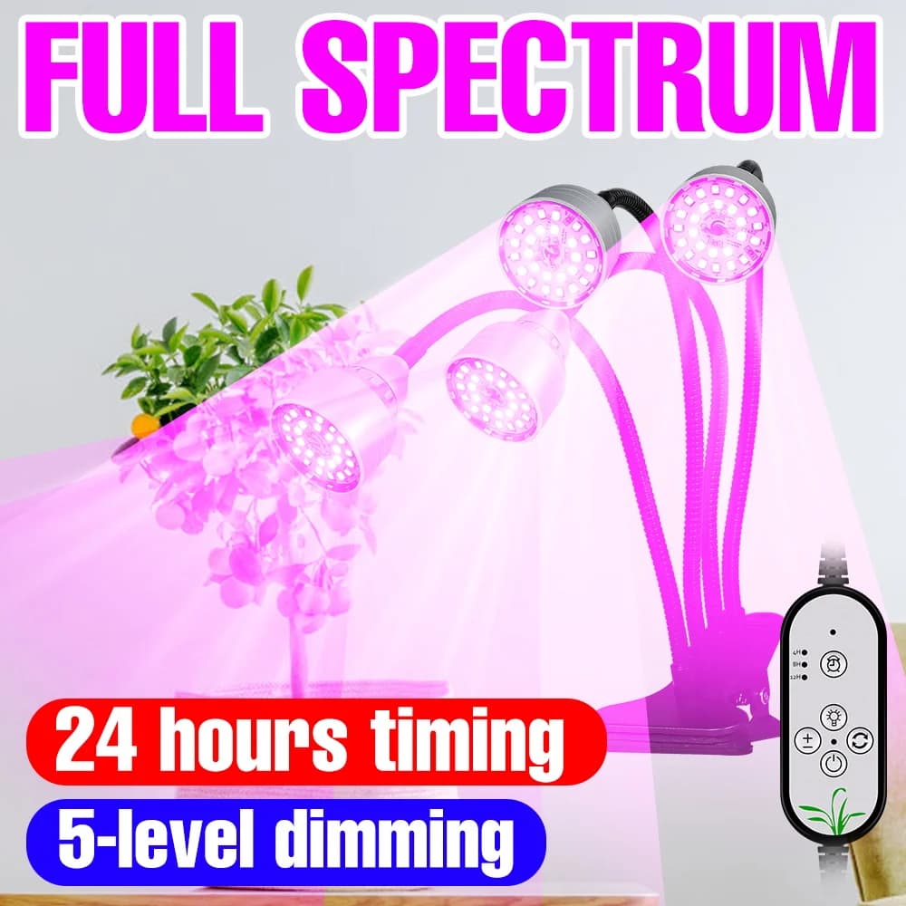 Lampada LED per Coltivazione 5V a Spettro Completo per Piante da Interno, Coltivazione in Box, Serra, Ortaggi, Semenzai, Fiori in Vaso