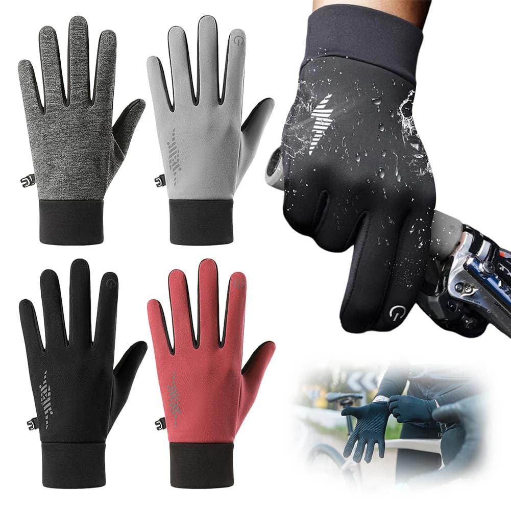 Guanti invernali Donna Uomo Guanti da sci Fodere Touch screen termico caldo Perfetto antiscivolo per ciclismo Corsa Guida Escursionismo Camminata