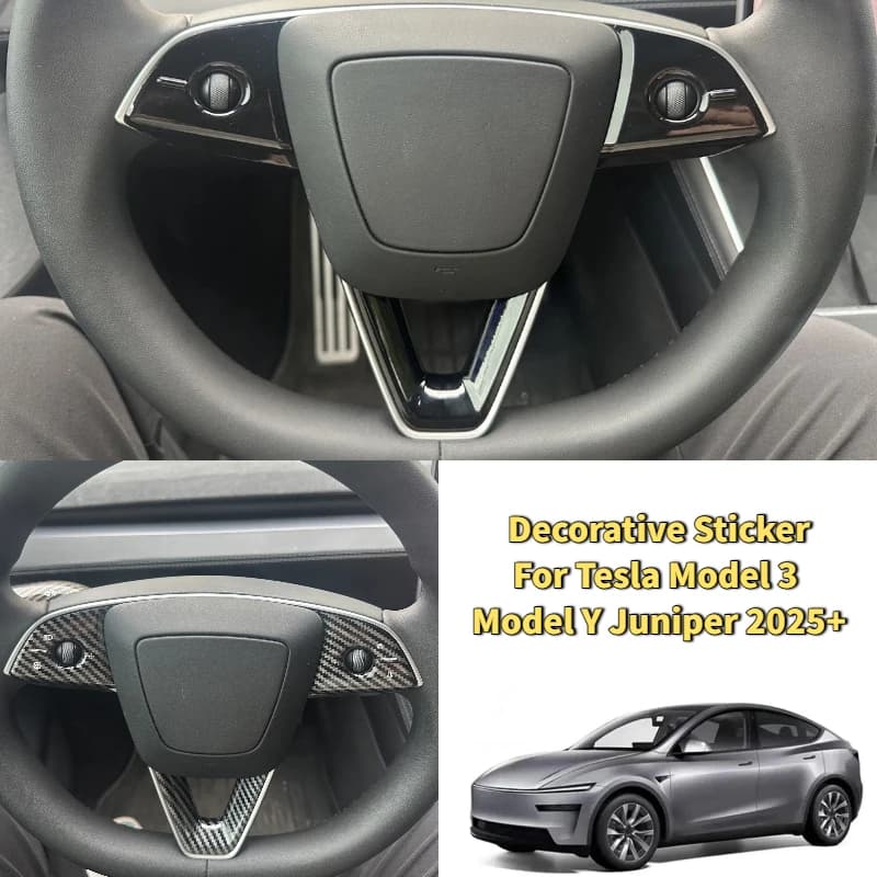 Protective cover for button at the wheel for Tesla Model 3 Model Y Juniper 2025+ Decorative wall decal for inner lining Car accessories