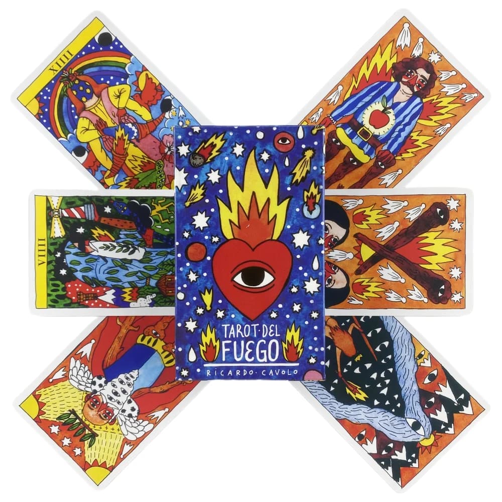 Tarot Del Fuego Tarot Cards Deck Oracles Guide Game Playing Cards Board Deck