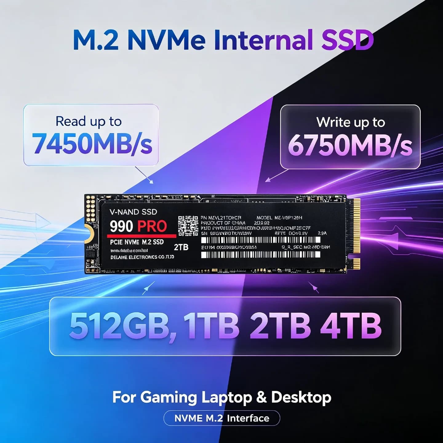 M.2 NVMe NGFF Internal Hard Drive SSD 512GB 1TB 2TB 4TB for Gaming PC Laptop Desktop Computer Pro Max Elite Unit Plus