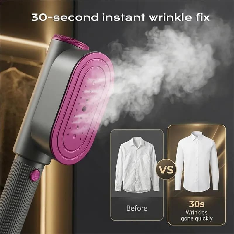 A55X-Travel Steamer per vestiti, stiratore a vapore portatile da 1200 W e ferro da stiro 2 in 1, per casa, viaggi e lavoro. Spina EU