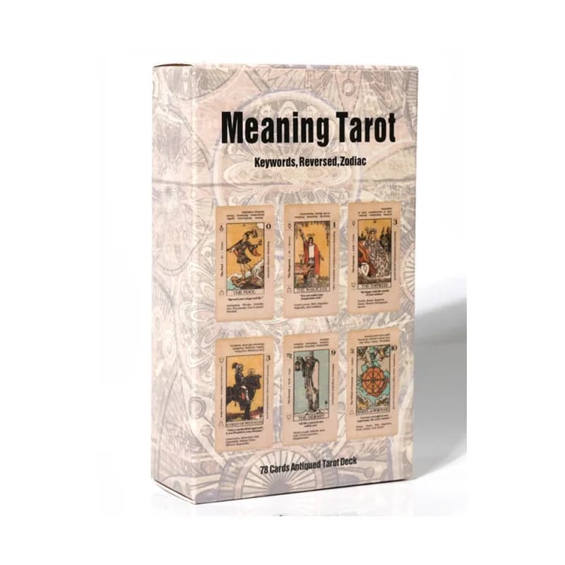 Significato carta dei tarocchi con significato su loro Tarocchi per principianti Parola chiave Mazzo di tarocchi anticato Impara i tarocchi 78 carte per feste, regali