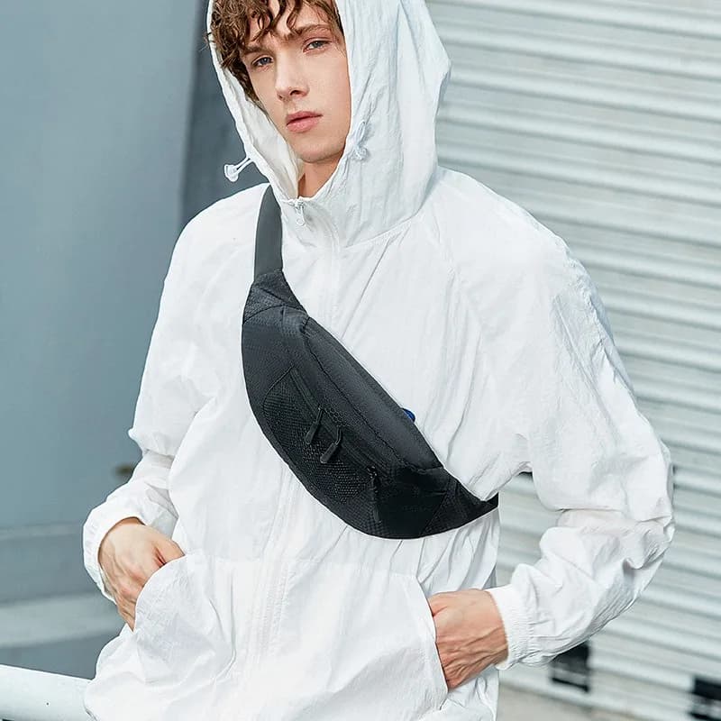 Marsupio da uomo impermeabile borsa per fianchi borse per pancia per uomo 2026 marsupio moda viaggio telefono banana maschio marsupio per cintura