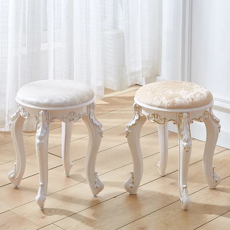 Sedia Imbottita Stile Americano per Trucco, Seduta per Camera da Letto, Panca per Guzheng, Sgabello Multiuso per Strumenti Musicali e Casa