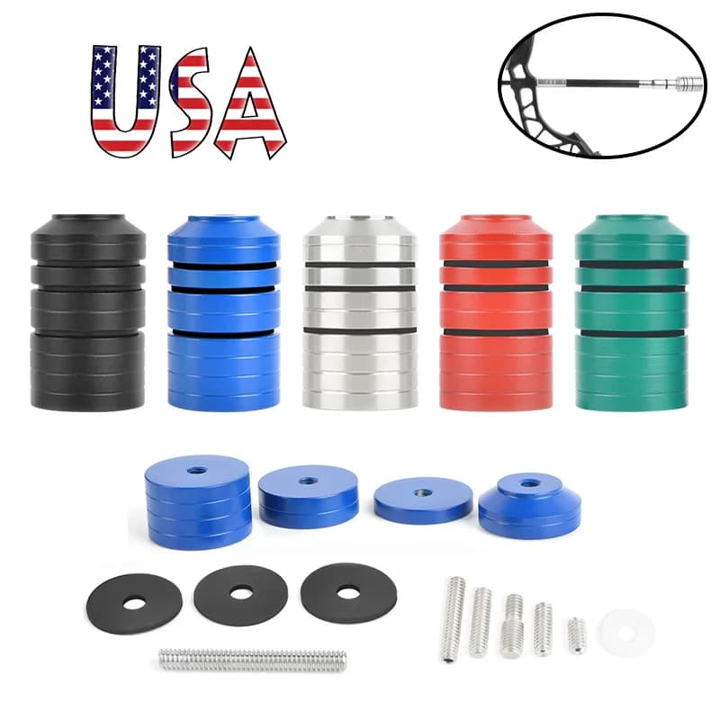 Stabilizer Counterweight Block Stainless Steel Archery Balance Bar Weight, Vibration Dampening Accessory for Recurve Compound Bow Hunting Target Shooting