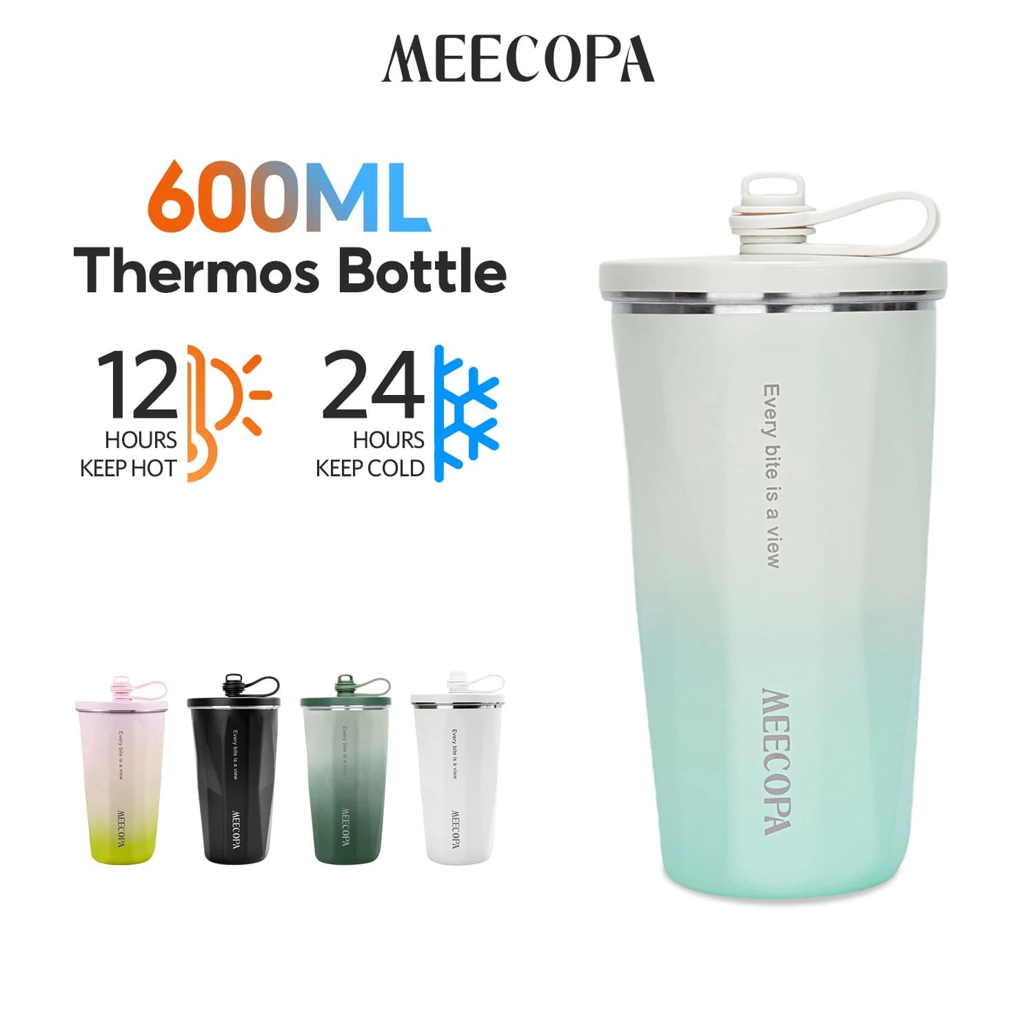 600ML Stainless Steel Coffee Cup Cold And Hot Double-layer Insulated Cup Tumbler Thermo Water Bottle Car Travel Mug Vacuum Cup