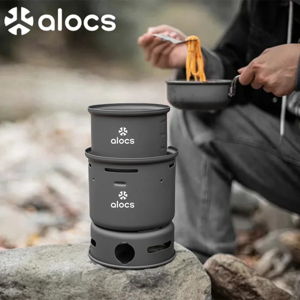 ALOCS stainless steel and aluminum alloy, camping equipment for Picnic, BBQ, Hiking and Travelling