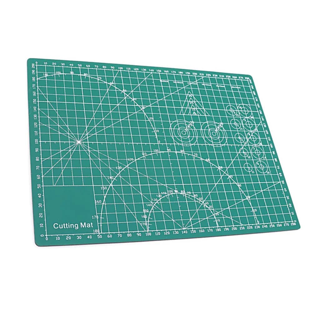 Tappetino da Taglio Autoriparante A4 Verde Professionale Durevole Antiscivolo in PVC per Cucito, Quilting, Scrapbooking e Artigianato
