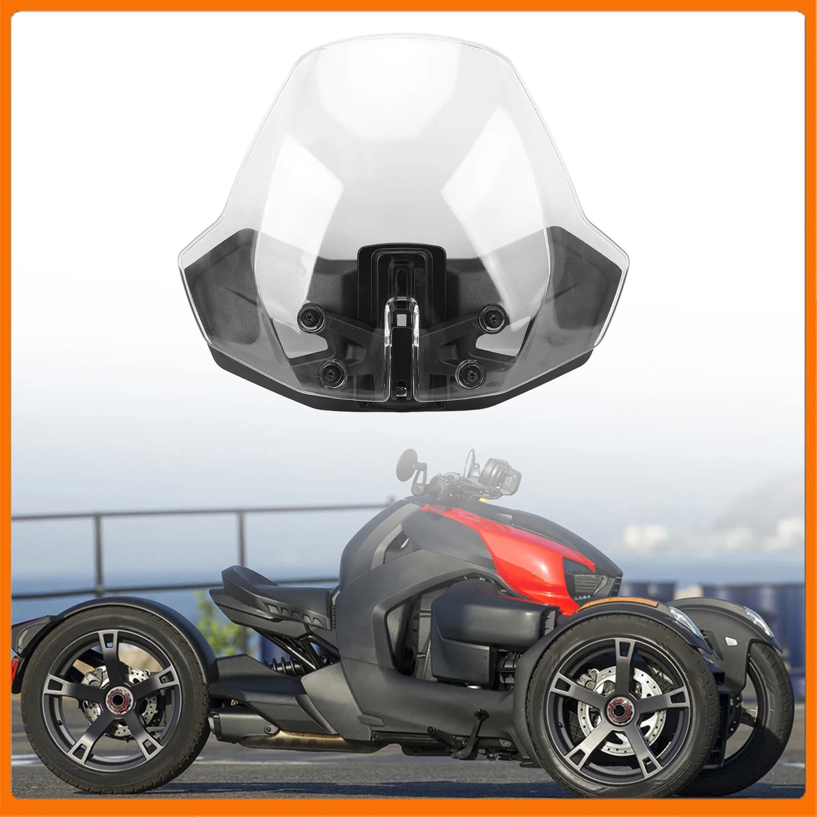 Adjustable Windshield Screen Lightweight Resistant Easy Install Aerodynamic Enhance Comfort Sport Wind for Ryker 600 900 Sport