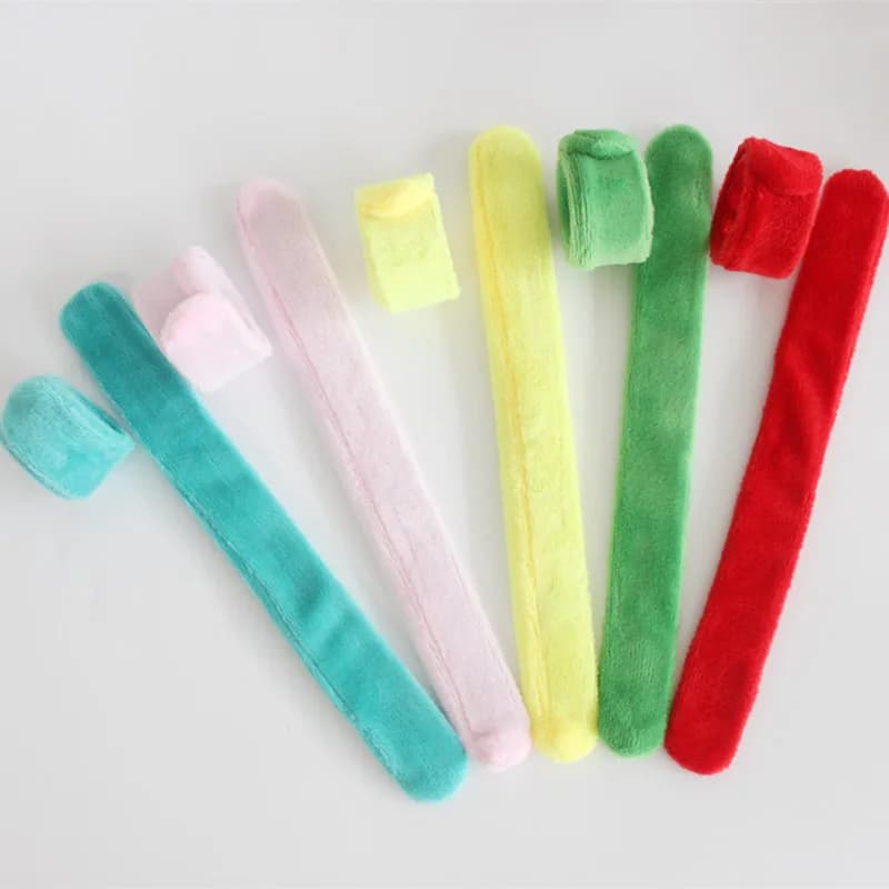5 Pezzi Fascia Elastica in Peluche per Organizzazione Cavi di Ricarica Telefono, Braccialetto Anti-Salto e Elastici per Capelli