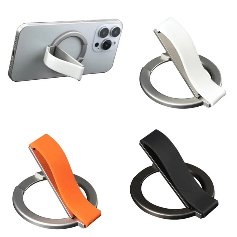 Magnetic Finger Ring Phone Holder Smartphone Stand For Magsafe iPhone 17 16 15 14 13 12 Pro Max Foldable Cellphone Bracket Mount