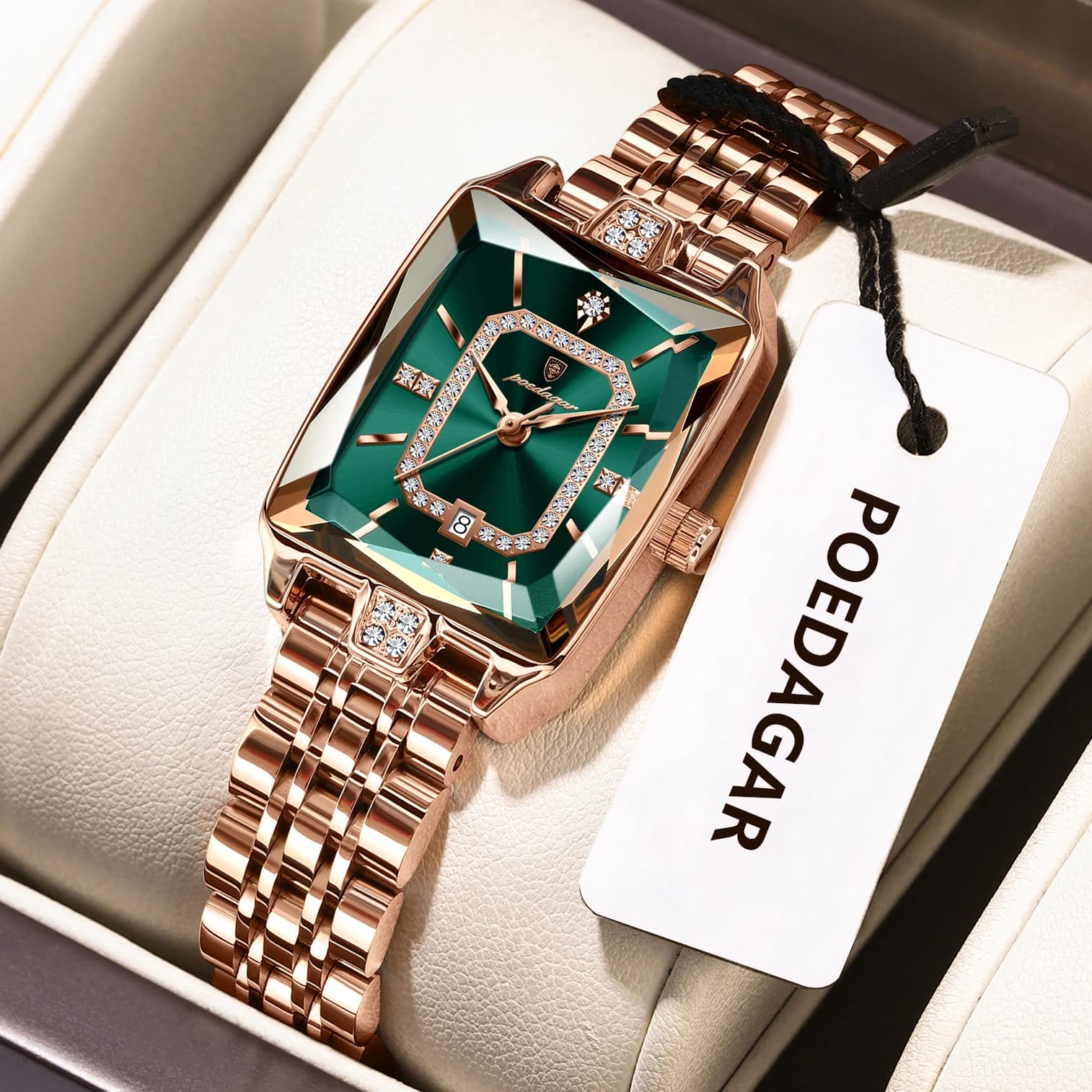 POEDAGAR Luxury Women's Watch Waterproof Date High Quality Casual Women's Wrist Watch Elegant Stainless Steel Quartz Watch
