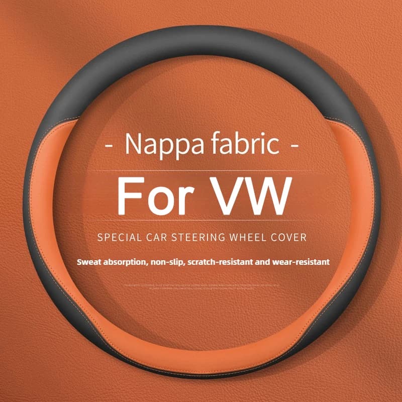 NAPPA Coprivolante per auto in pelle Coprivolante traspirante per VW Golf 6 MK6 GTI Polo Passat B5 Golf Jetta Touareg