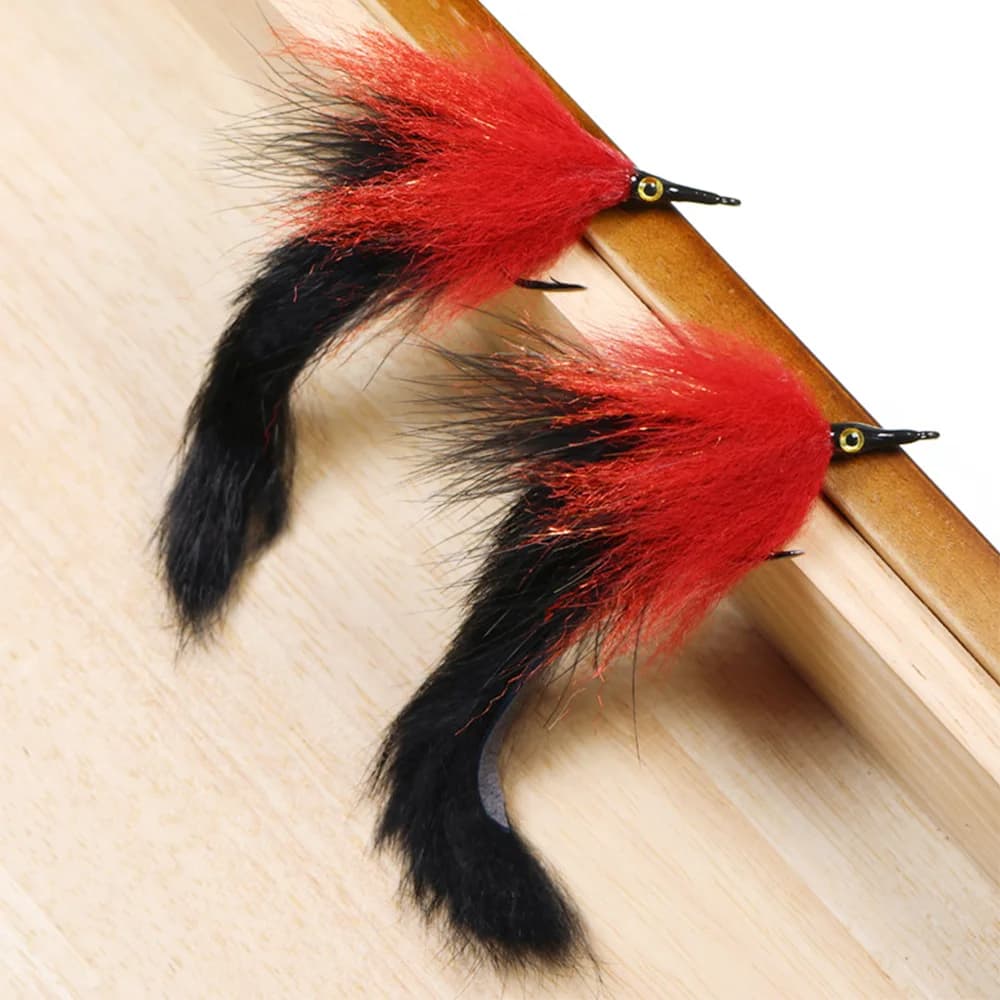 1 pezzo/2 pezzi # Amo da pesca 3/0 5.91" Pike Bunny Fly Rabbit Strip Zonker Streamer Barbed Aberdeen per Bass, Steelhead, Musky - Esche artificiali