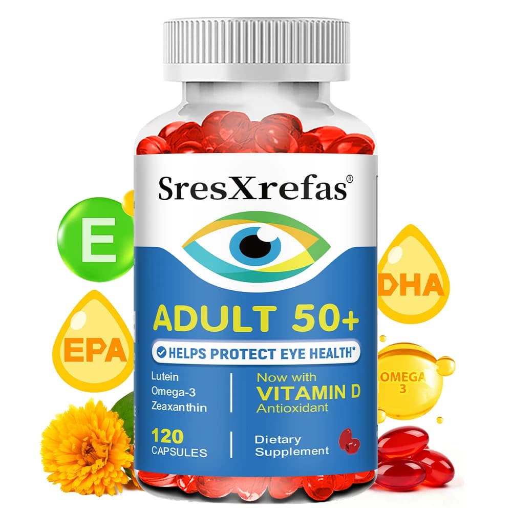 Capsule di Luteina - con Zeaxantina ed Estratto di Omega-3 - Supporta la Salute degli Occhi, Aiuta a Alleviare l'Affaticamento Oculare, Migliora la Salute della Vista