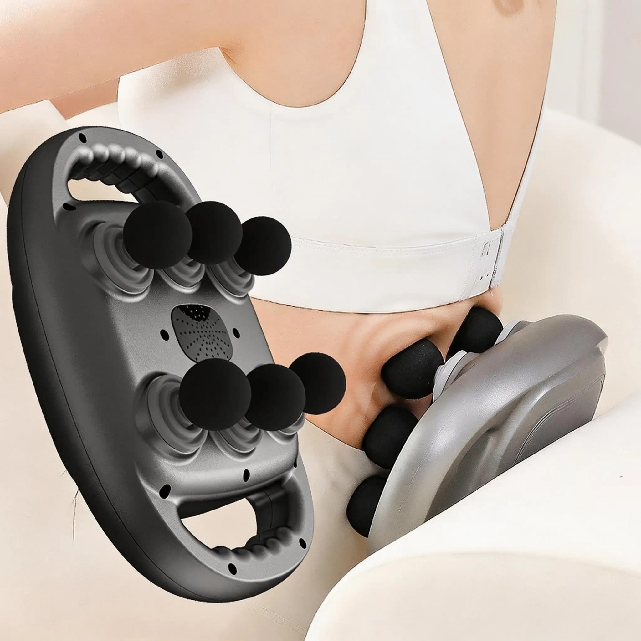 6-head electric massage pad for muscle relaxation and neck and spine relief - Full body massage tool