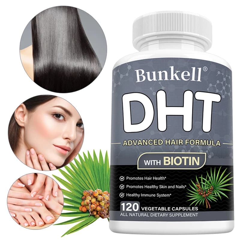 DHT Blocker, Premium Hair Care Formula, with Biotin Supplement, Promotes Hair, Skin and Nail Health, Promotes Immunite System