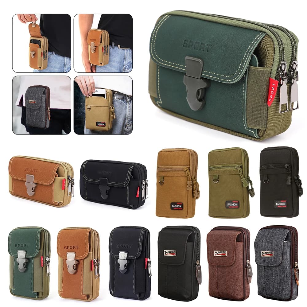 EDC Molle Bag Uomo Tattico Molle Pouch Cintura Portamonete Marsupio Marsupio per esterno Marsupio per telefono Borse da campeggio