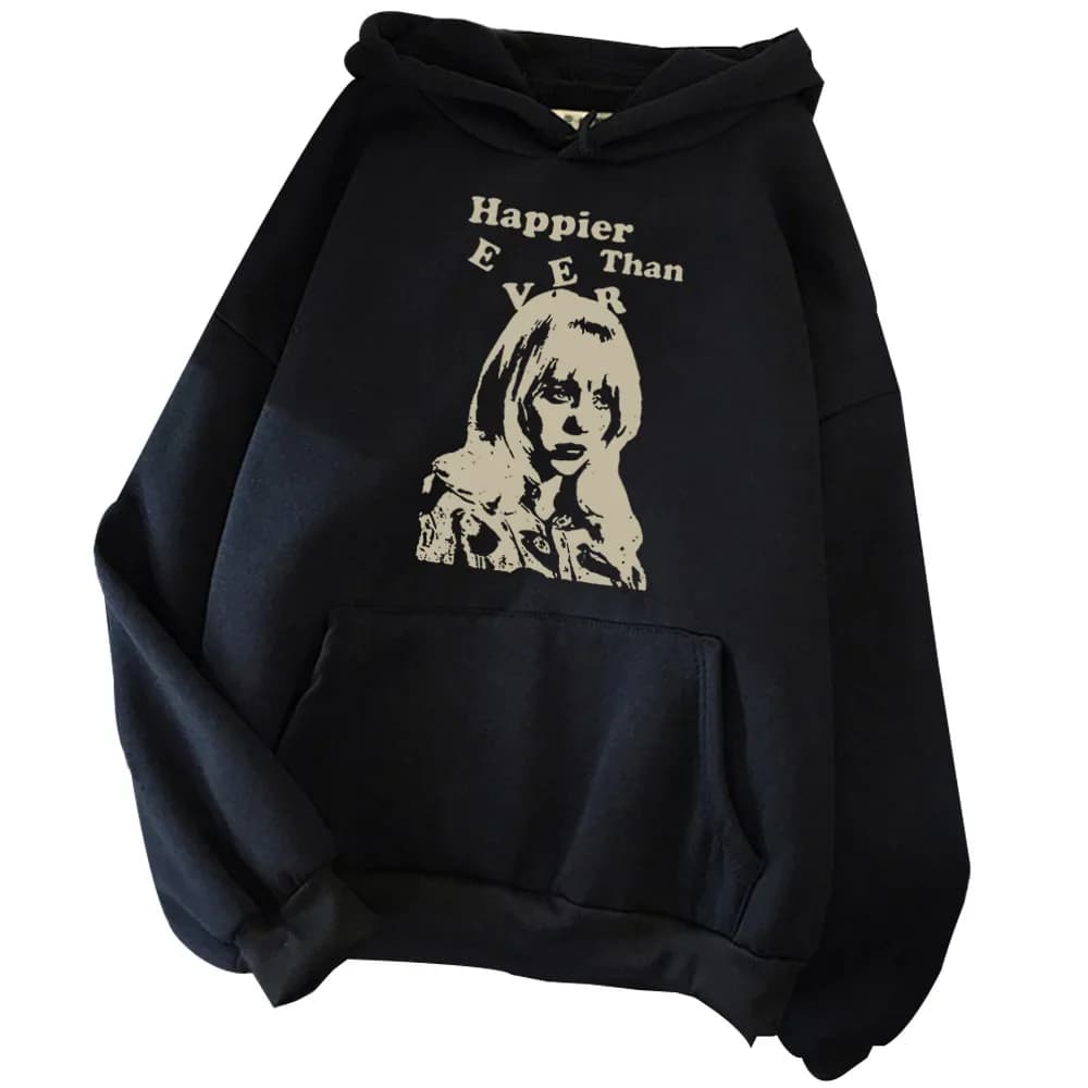 Felpa con cappuccio Ever Happy of Ever, felpa con cappuccio casual e personalizzata, felpa con cappuccio neutra, regalo per fan dell'album musicale streetwear