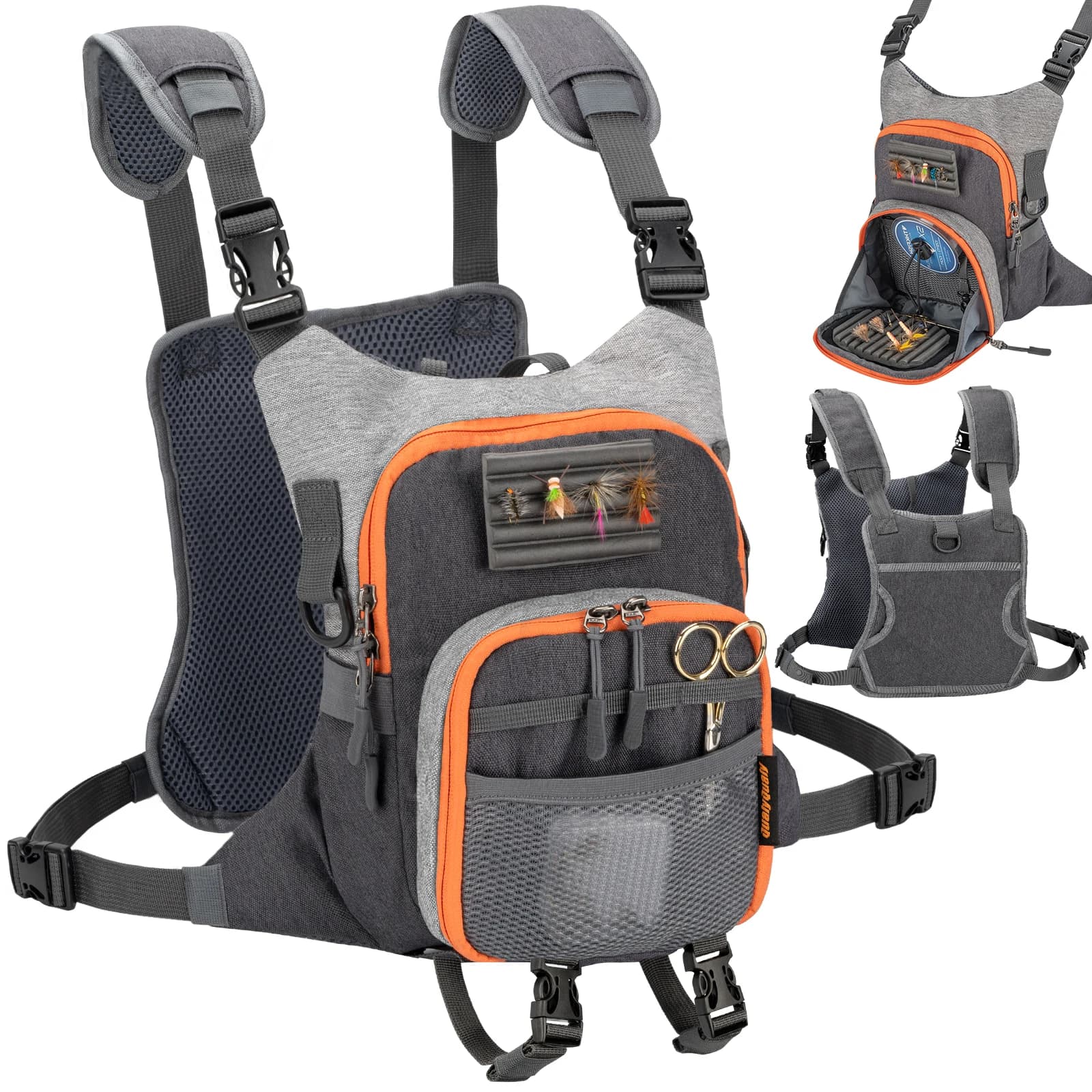 Men's and women's fly fishing bag, fishing pouch, fishing gear bags, ultra-light outdoor vests, marsupi.