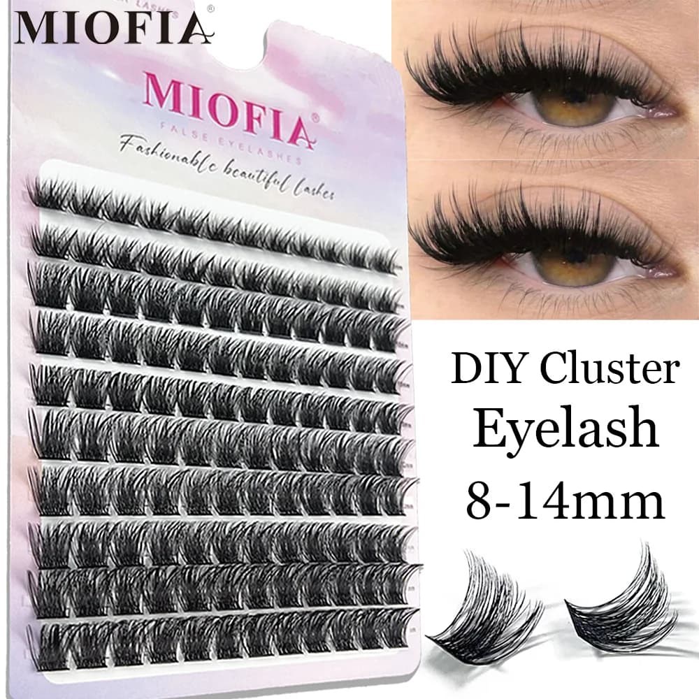 10 rows 3D Faux mink cluster eyelashes fake eyelashes cat eyelashes natural thick segmented eyelashes extensions DIY eyelashes makeup
